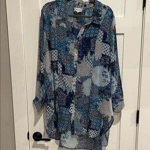 Anthropologie Multicolor Patchwork Blouse